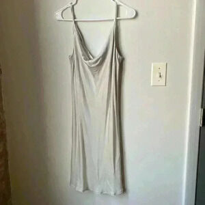 Champagne Silk Dress, Size M, Boutique Find from Spain - Wedding Guest Dress